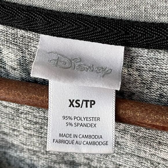 DISNEY long sleeve grey scoop neck Mickey Mouse night gown in kangaroo pocket - Picture 6 of 9